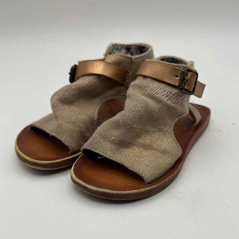 Blowfish Malibu Gladiator Sandals Bronze Buckle Open Toe Shoes Toddler Size‎ 7